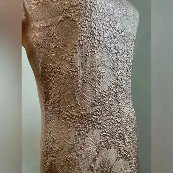 Tory Burch Peach Floral Clouque Front Sweater Dress Sz Small - Picture 8 of 11